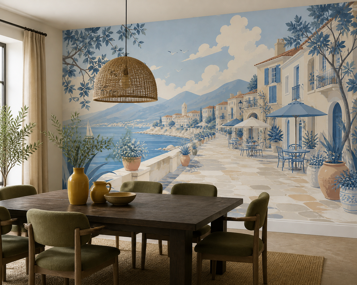 Blue Design Wallpaper Mural product view