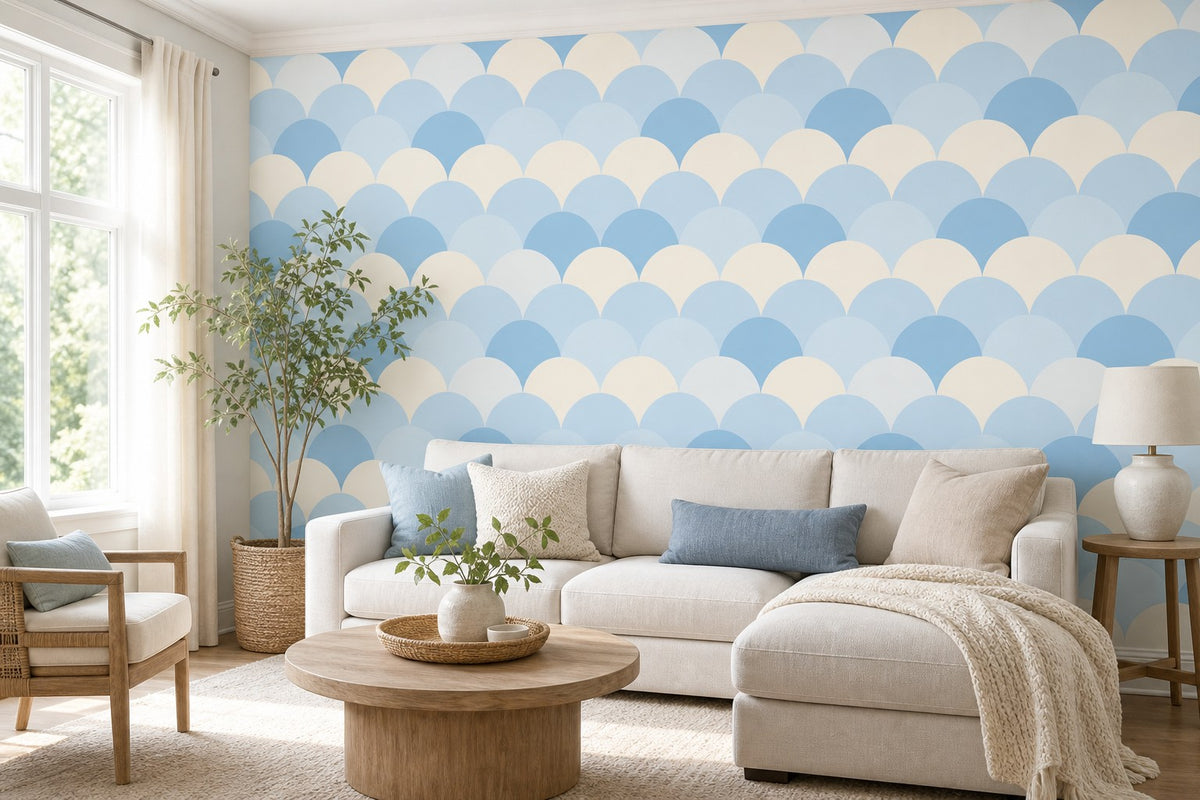 Blue Design Wallpaper Mural product view