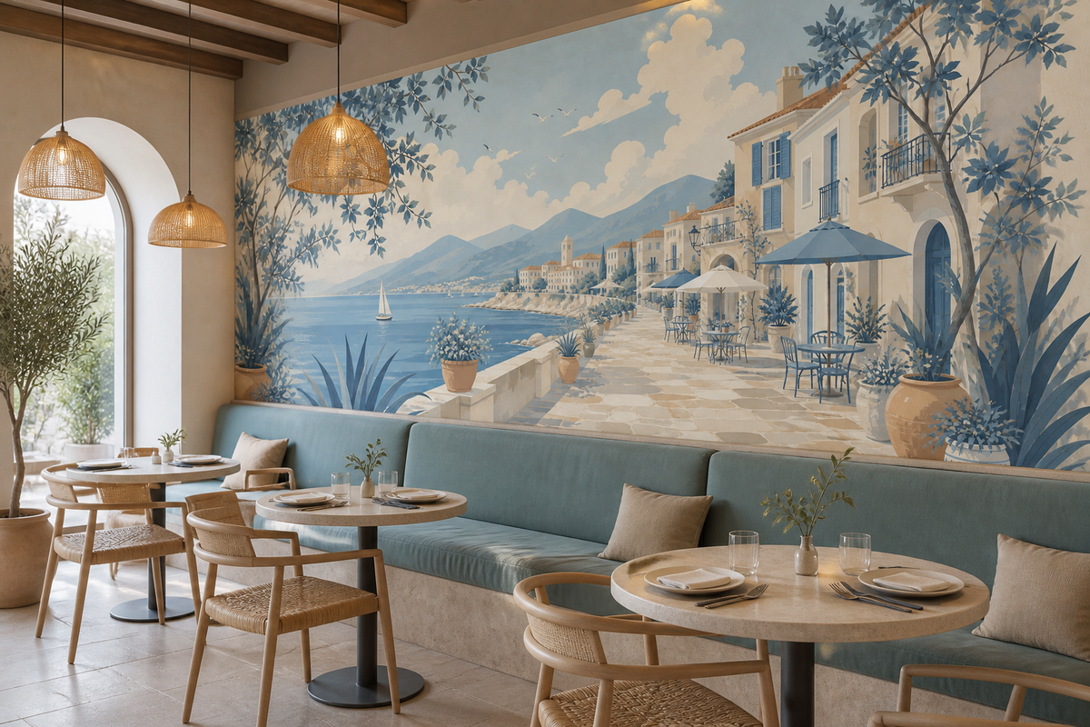 Blue Design Wallpaper Mural product view