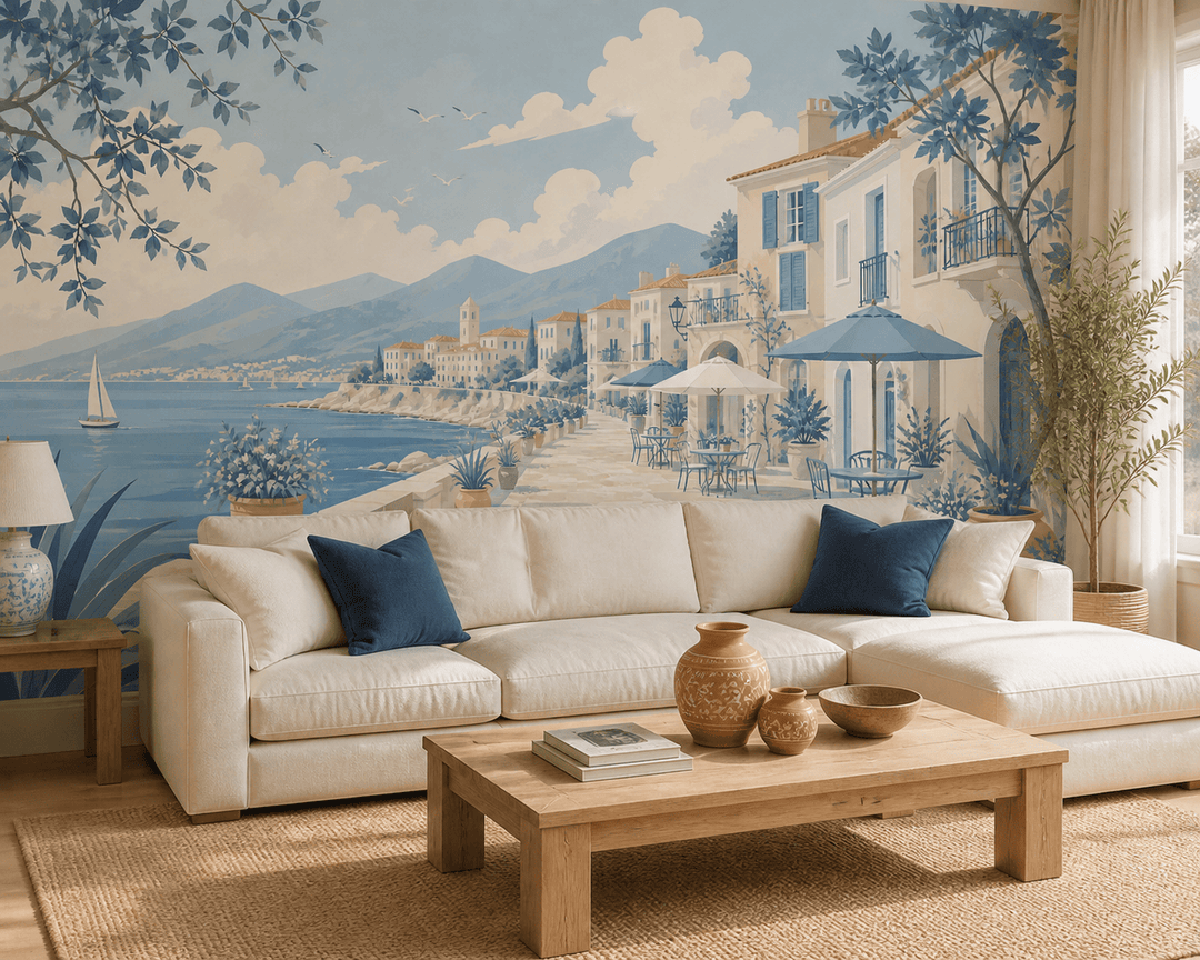 Blue Design Wallpaper Mural product view