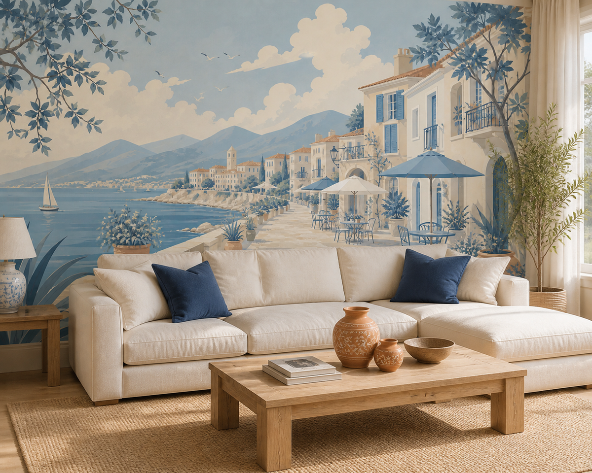 Blue Design Wallpaper Mural product view