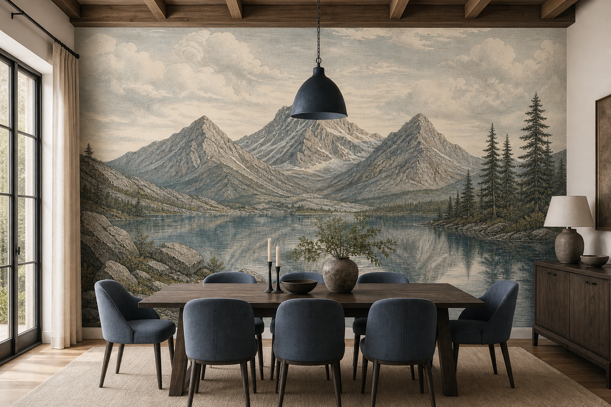 Blue Mountain Wallpaper Mural product view