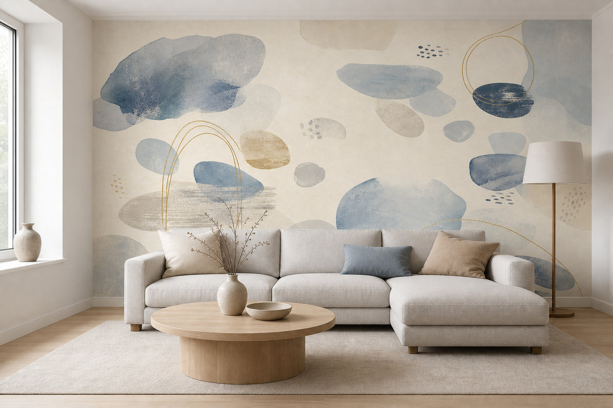 Blue Design Wallpaper Mural product view