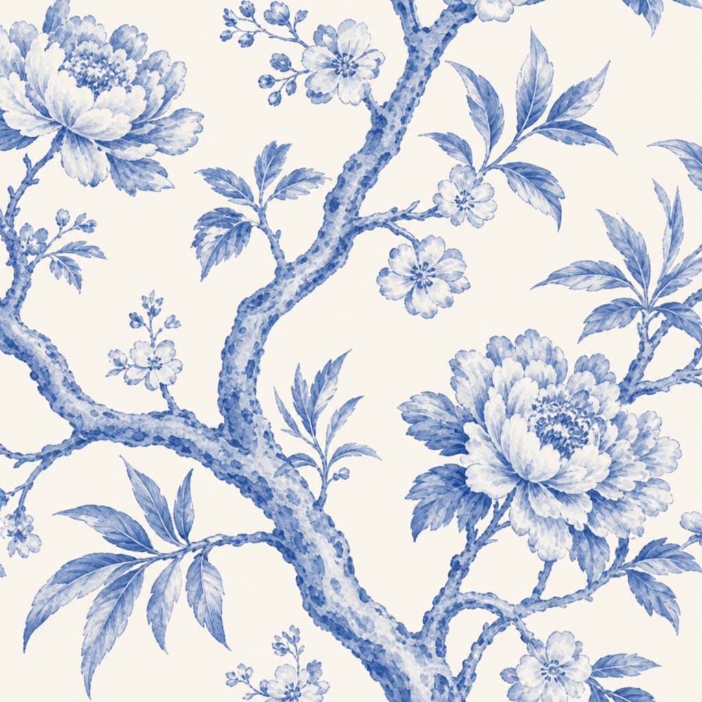 Blue Garden Wallpaper Mural product view