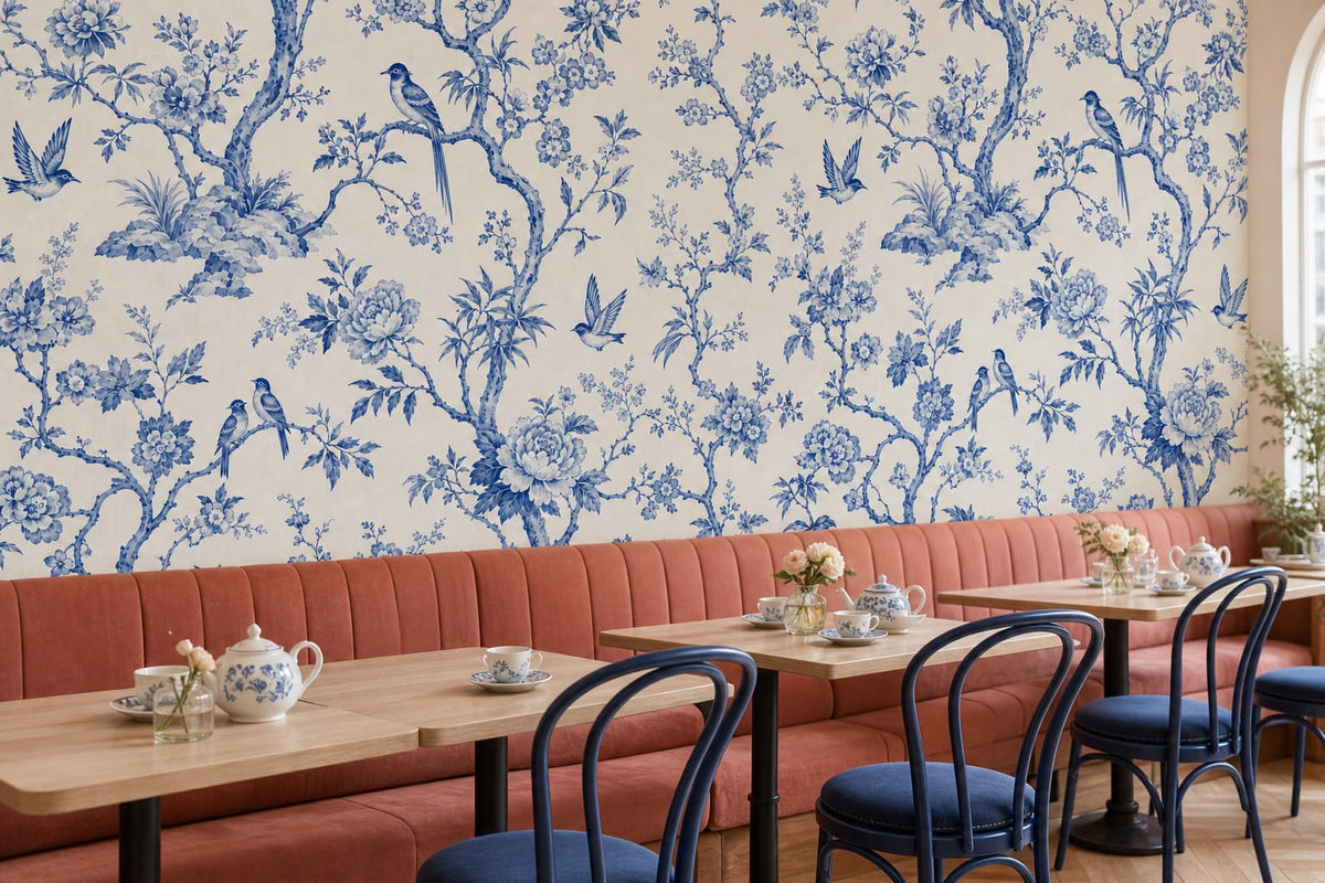 Blue Garden Wallpaper Mural product view