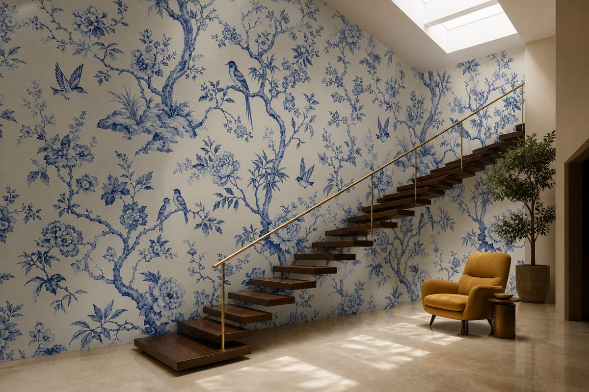 Blue Garden Wallpaper Mural product view