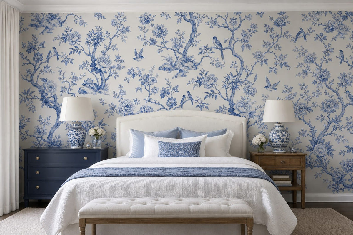 Blue Garden Wallpaper Mural product view
