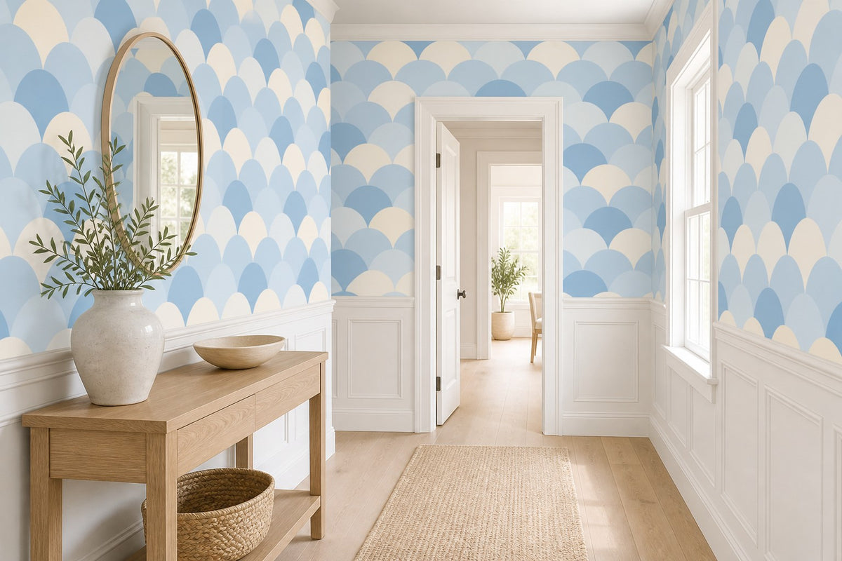 Blue Design Wallpaper Mural product view
