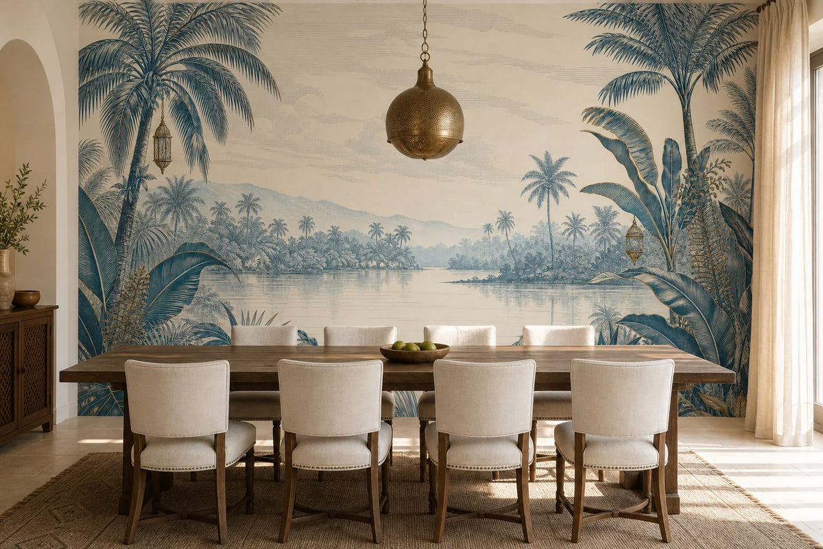 Blue Jungle Wallpaper Mural product view