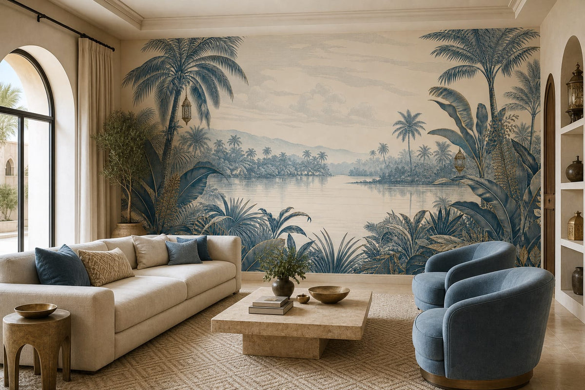 Blue Jungle Wallpaper Mural product view