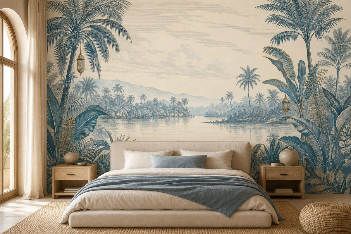 Blue Jungle Wallpaper Mural product view