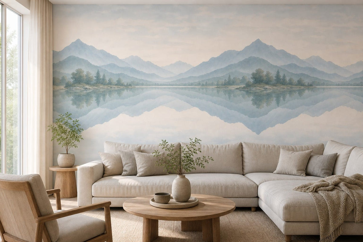 Blue Lake Wallpaper Mural product view