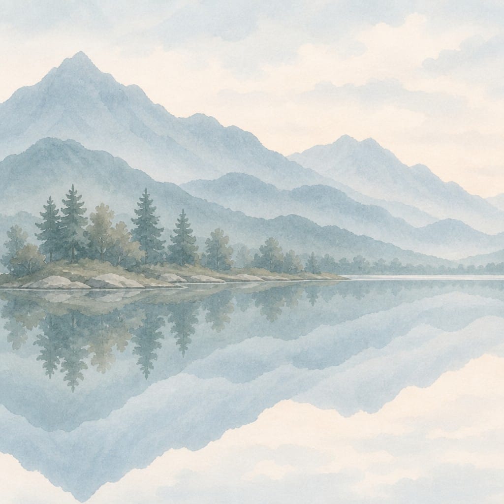 Blue Lake Wallpaper Mural product view