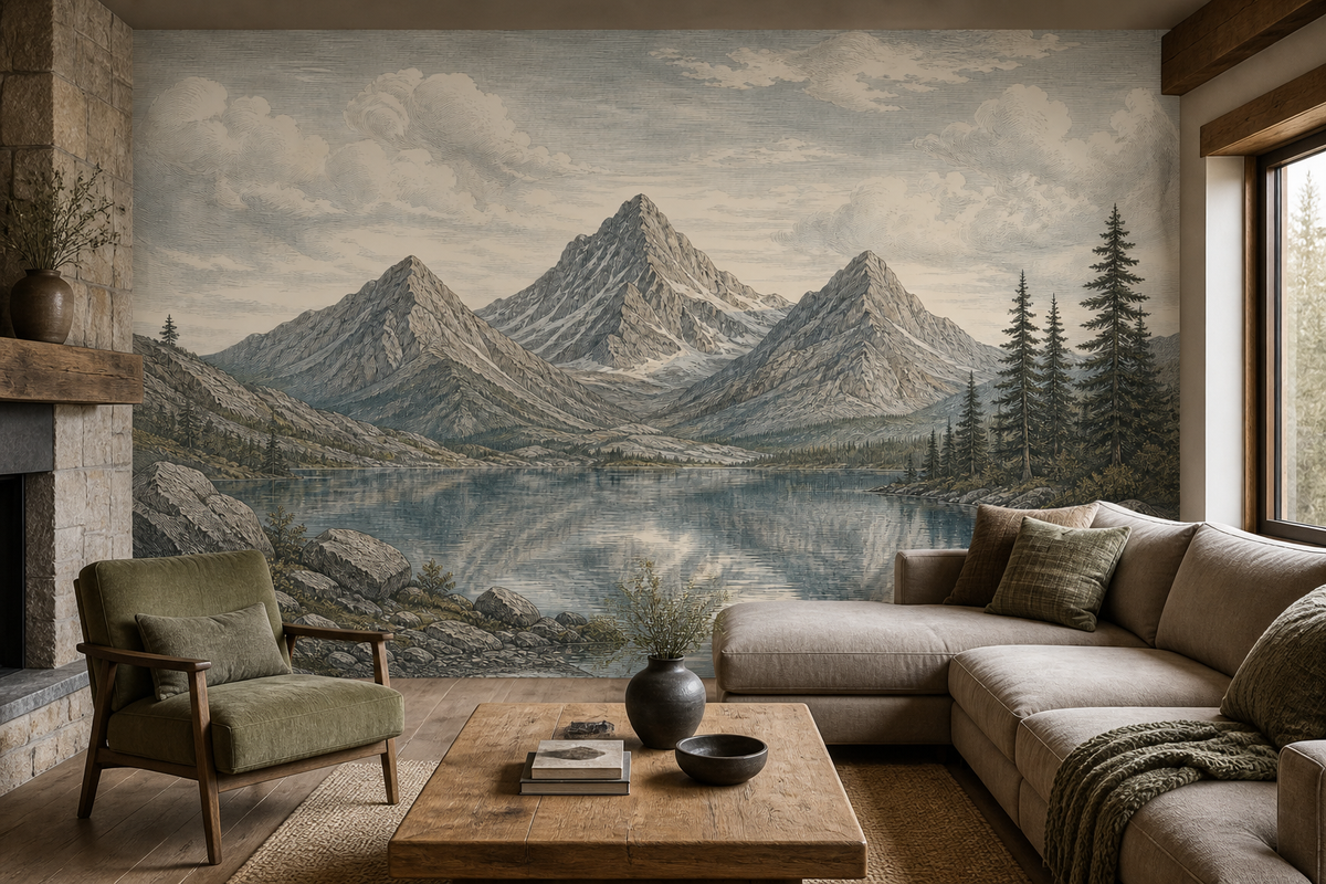 Blue Mountain Wallpaper Mural product view