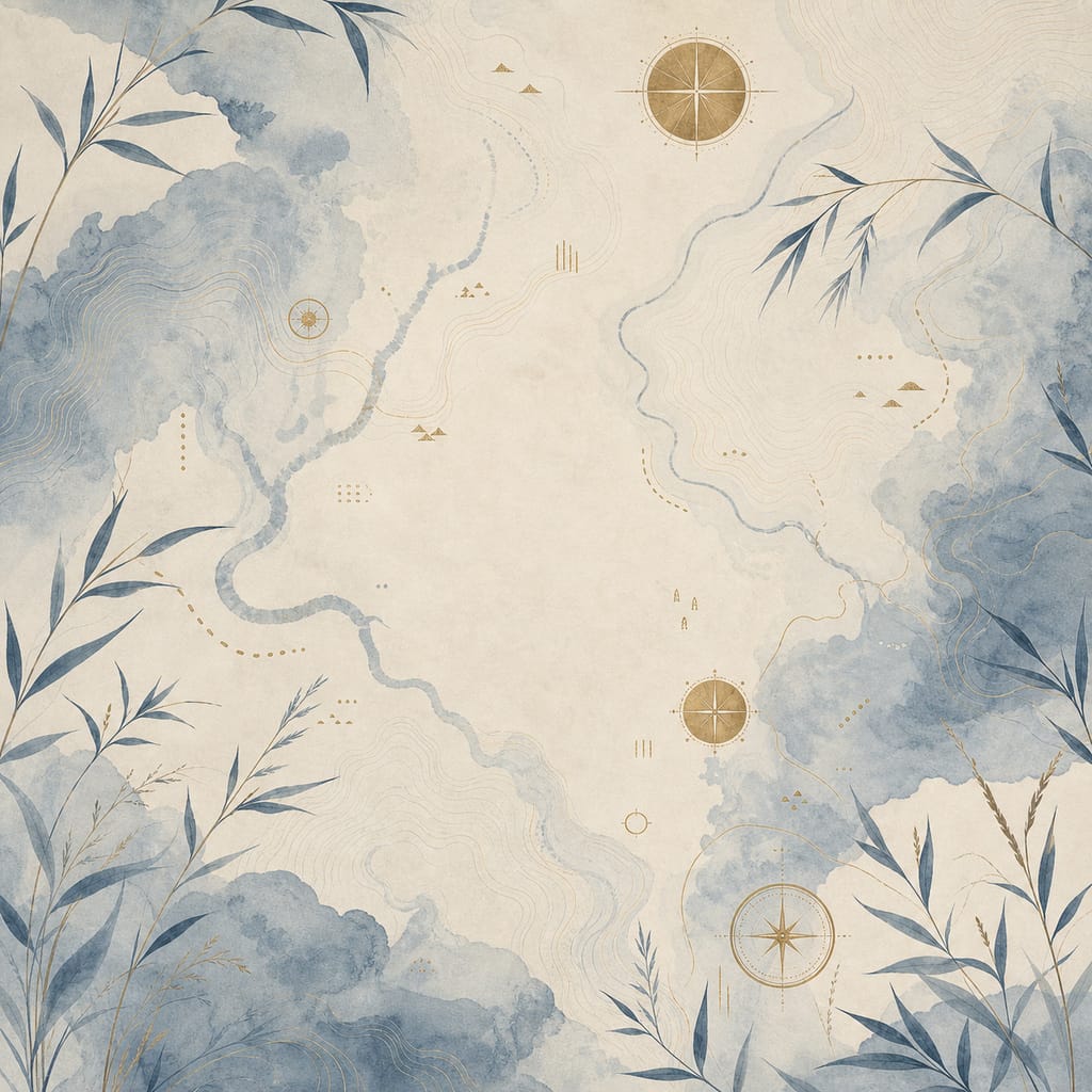 Blue Map Wallpaper Mural product view