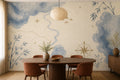 Blue Map Wallpaper Mural