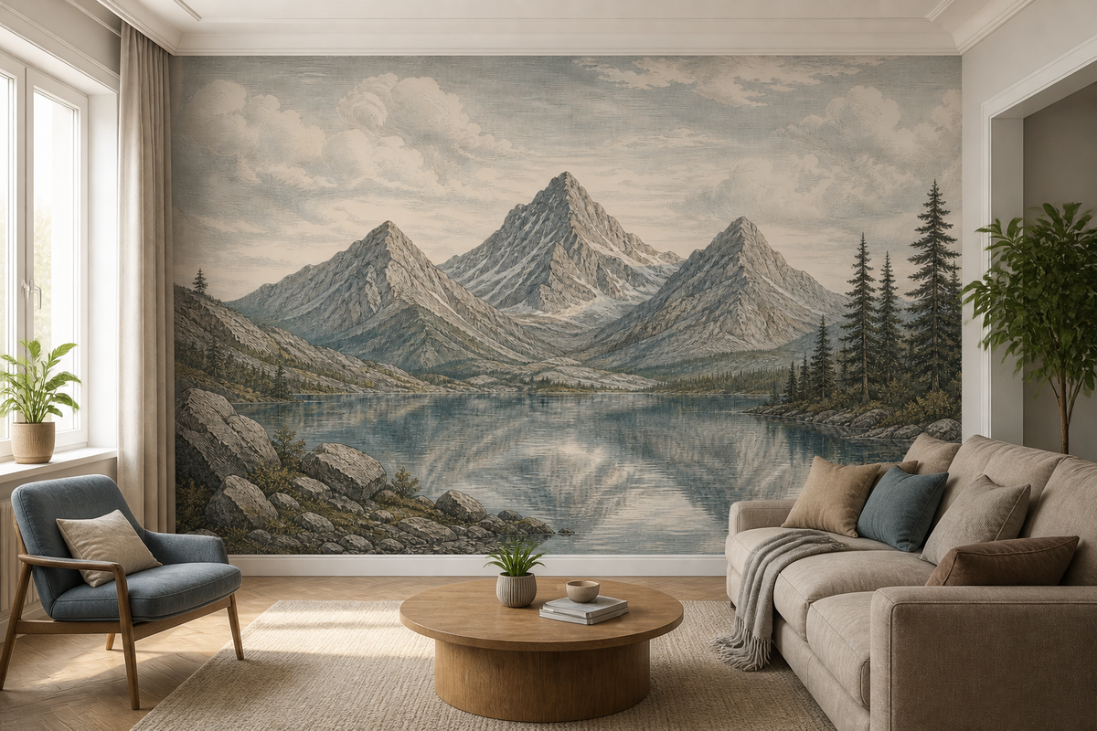 Blue Mountain Wallpaper Mural product view