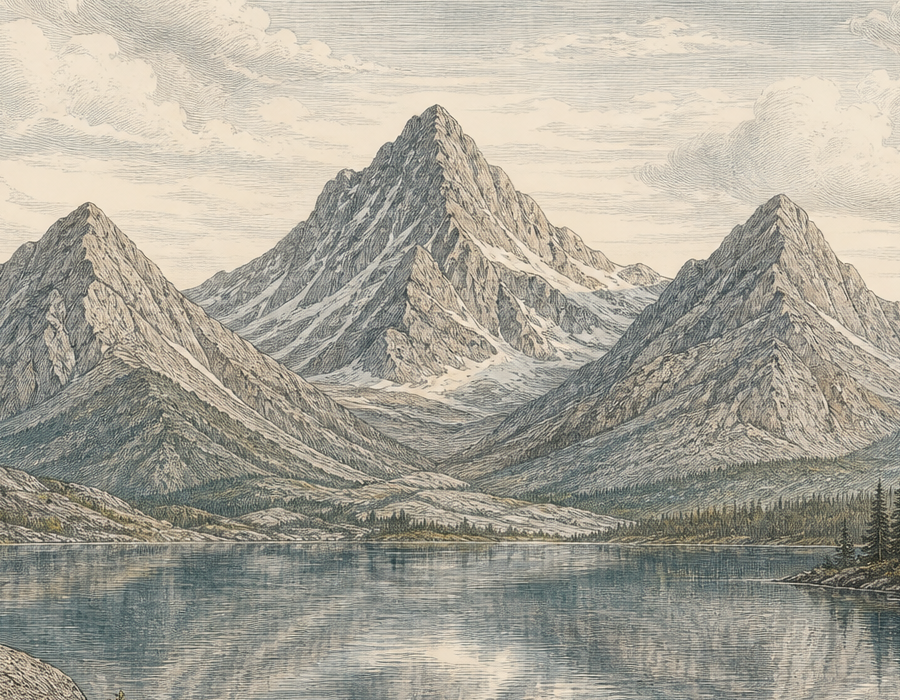 Blue Mountain Wallpaper Mural product view