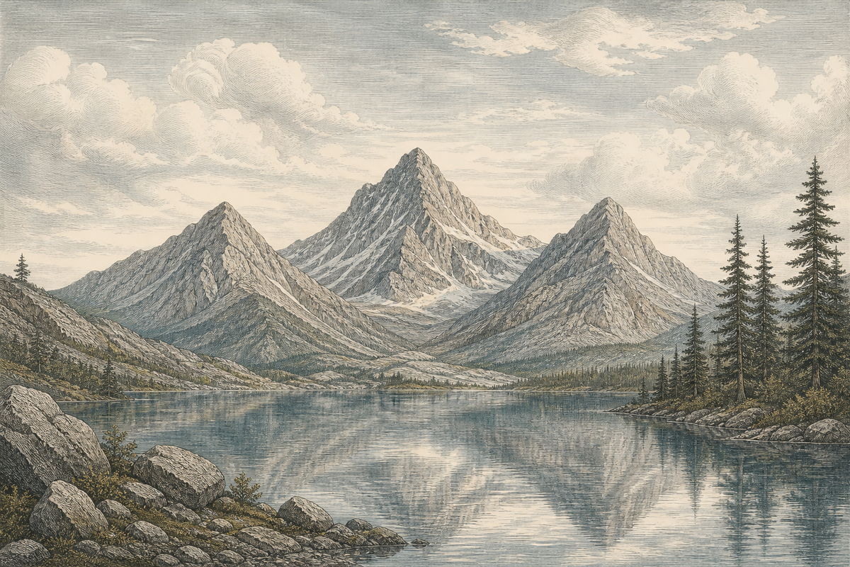 Blue Mountain Wallpaper Mural product view