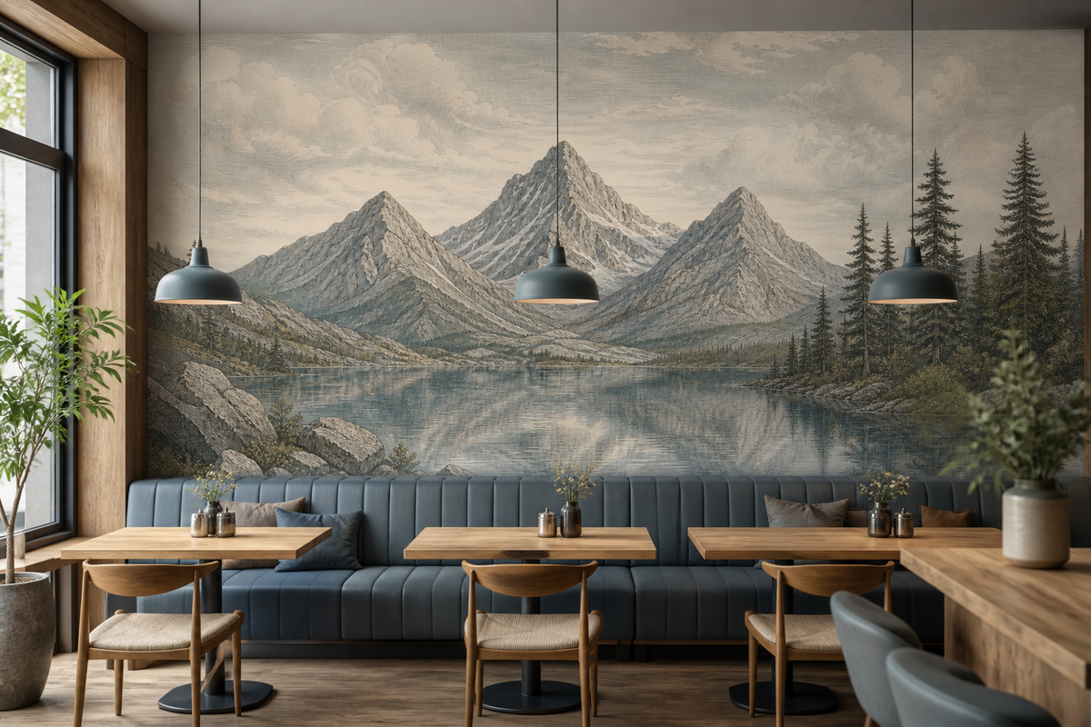 Blue Mountain Wallpaper Mural product view