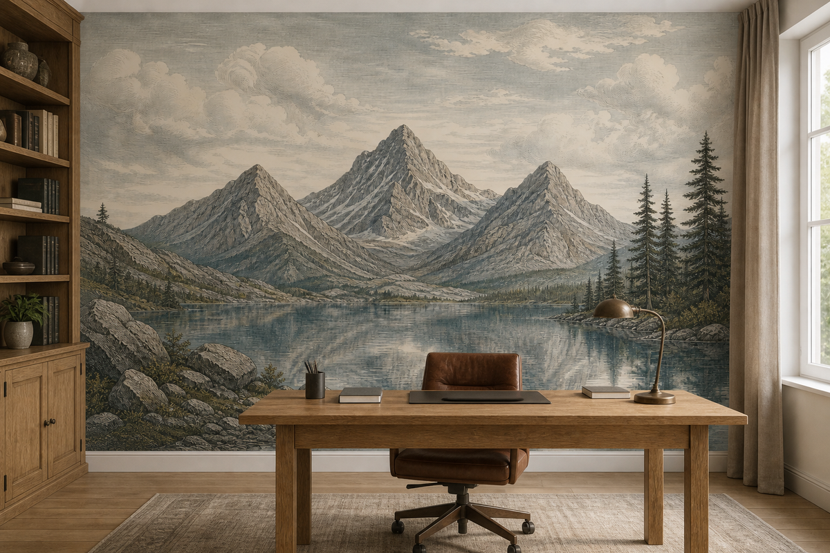 Blue Mountain Wallpaper Mural product view