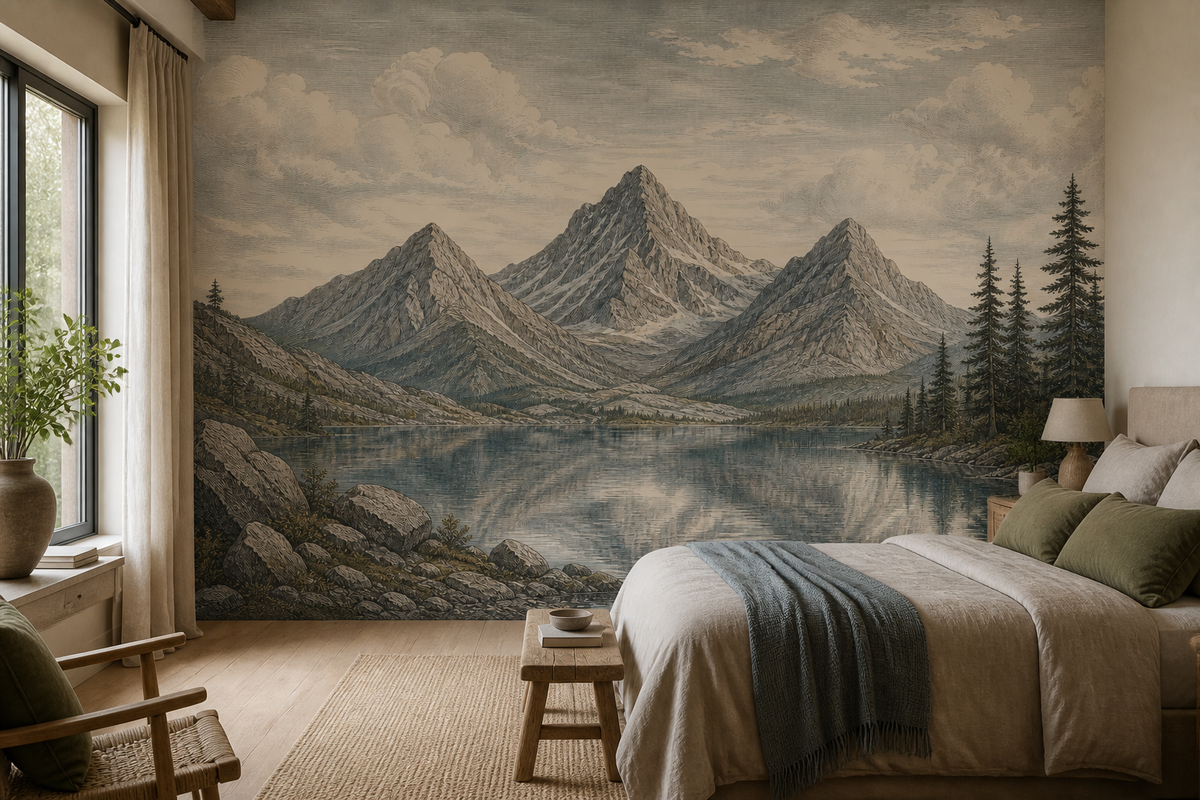 Blue Mountain Wallpaper Mural product view