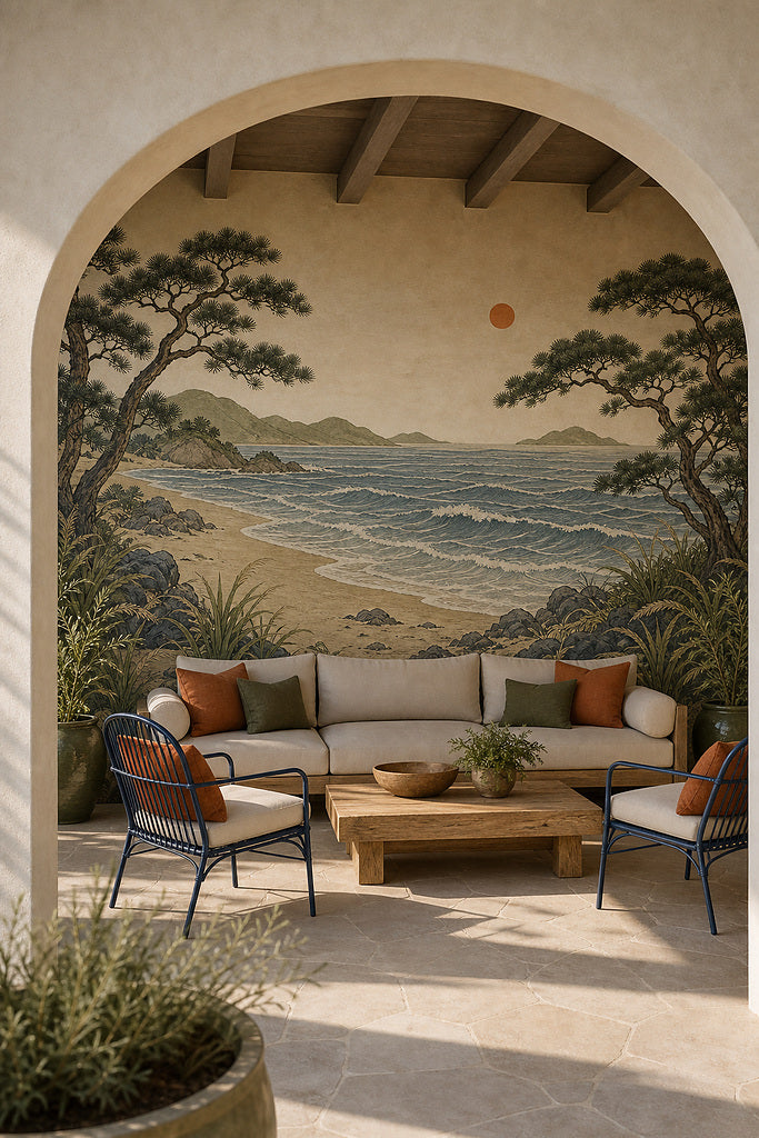 Blue Design Wallpaper Mural product view