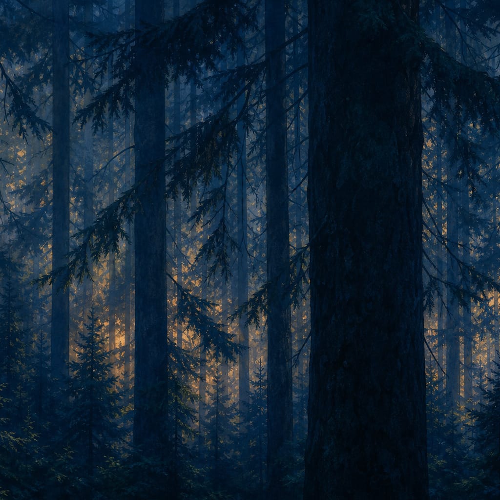 Blue Pine Wallpaper Mural product view