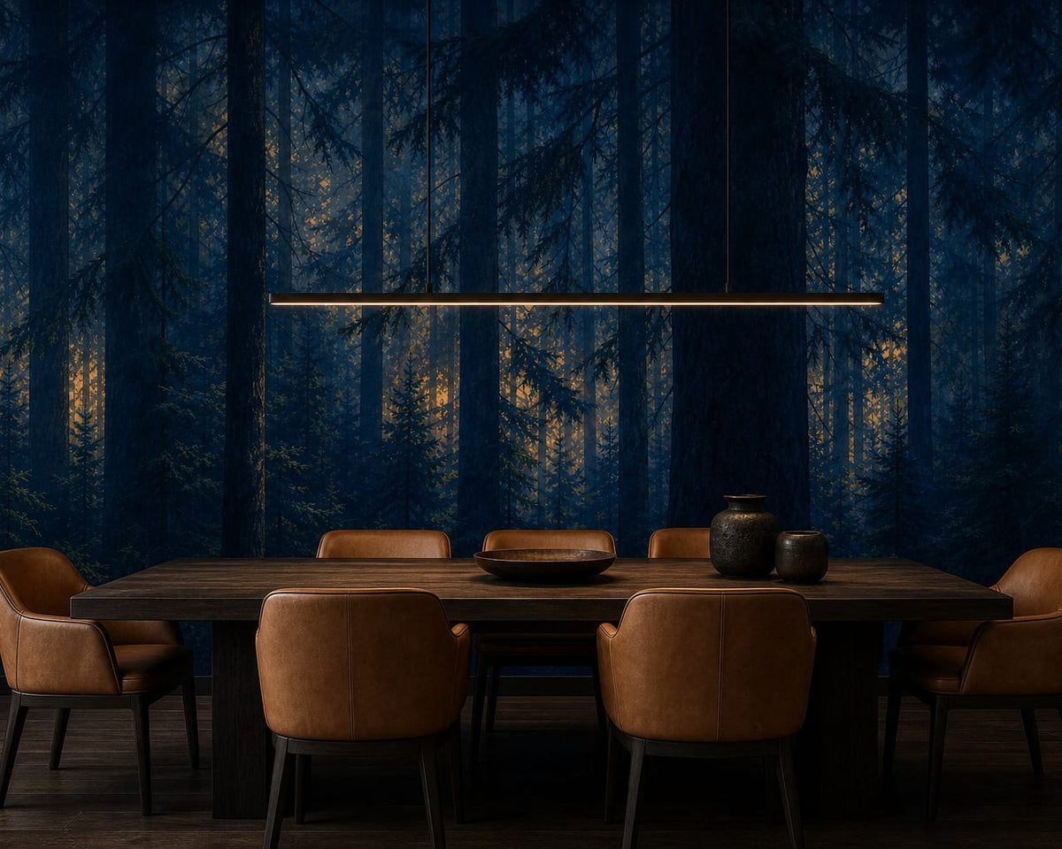 Blue Pine Wallpaper Mural product view