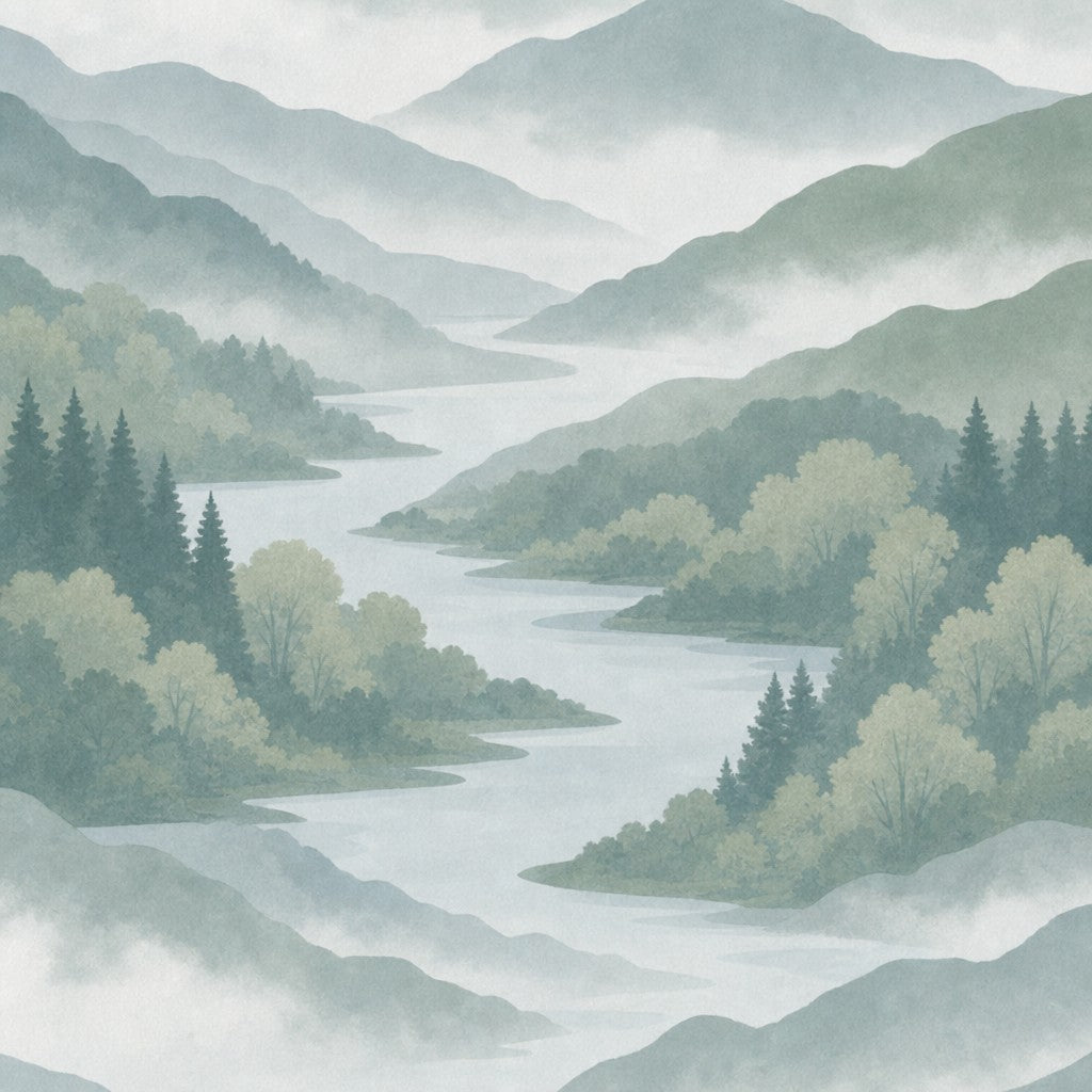 Blue River Wallpaper Mural product view