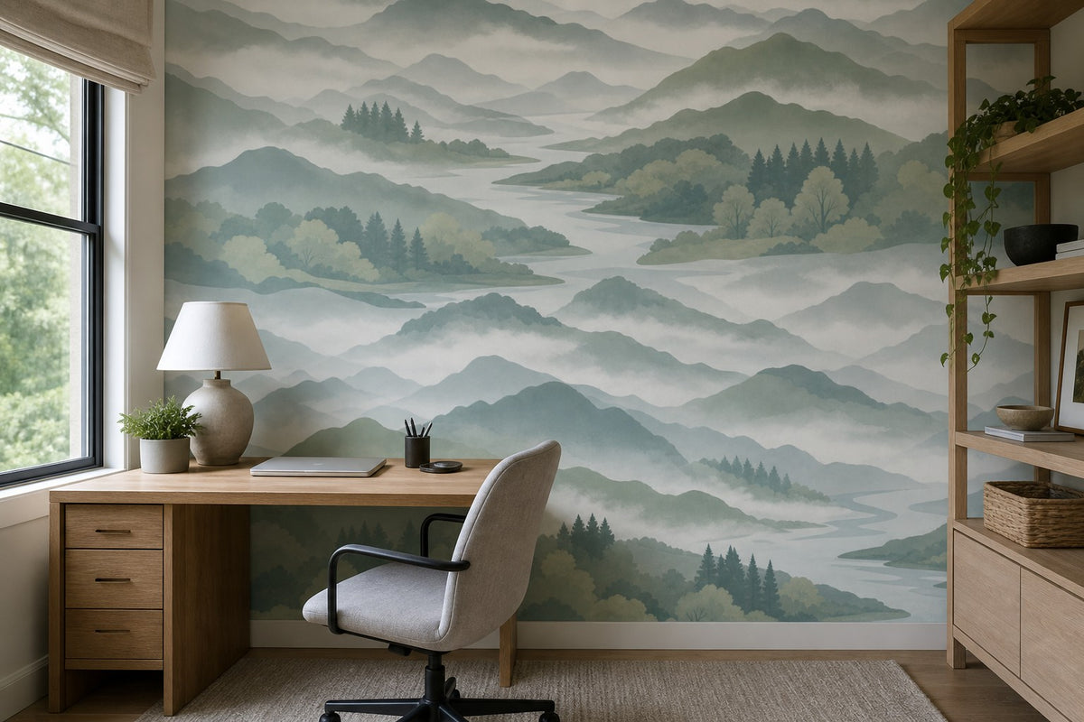 Blue River Wallpaper Mural product view