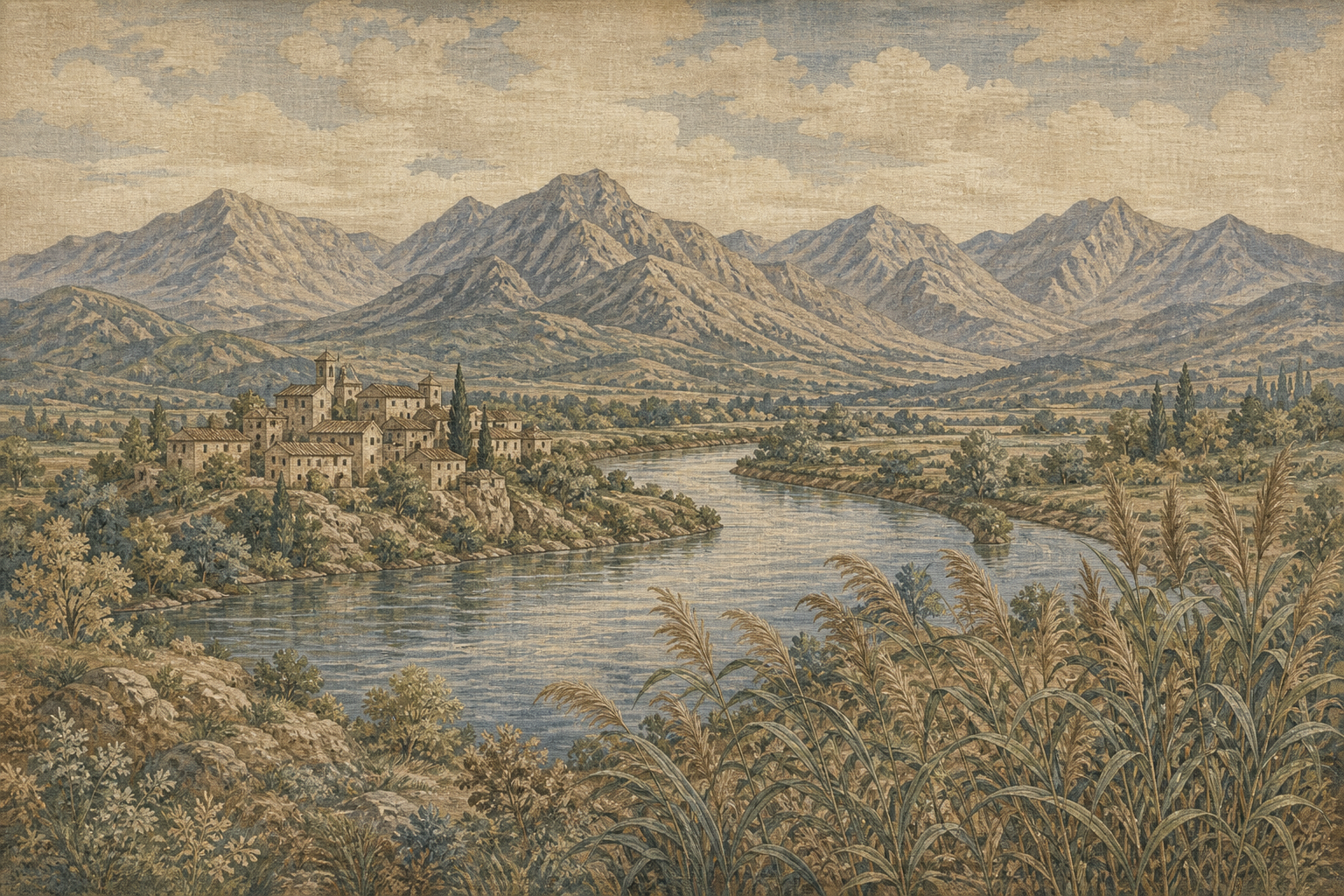 Blue River Wallpaper Mural