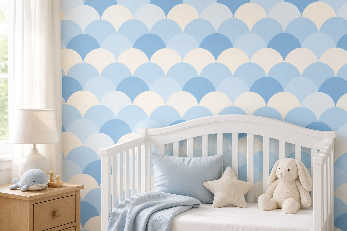 Blue Design Wallpaper Mural product view