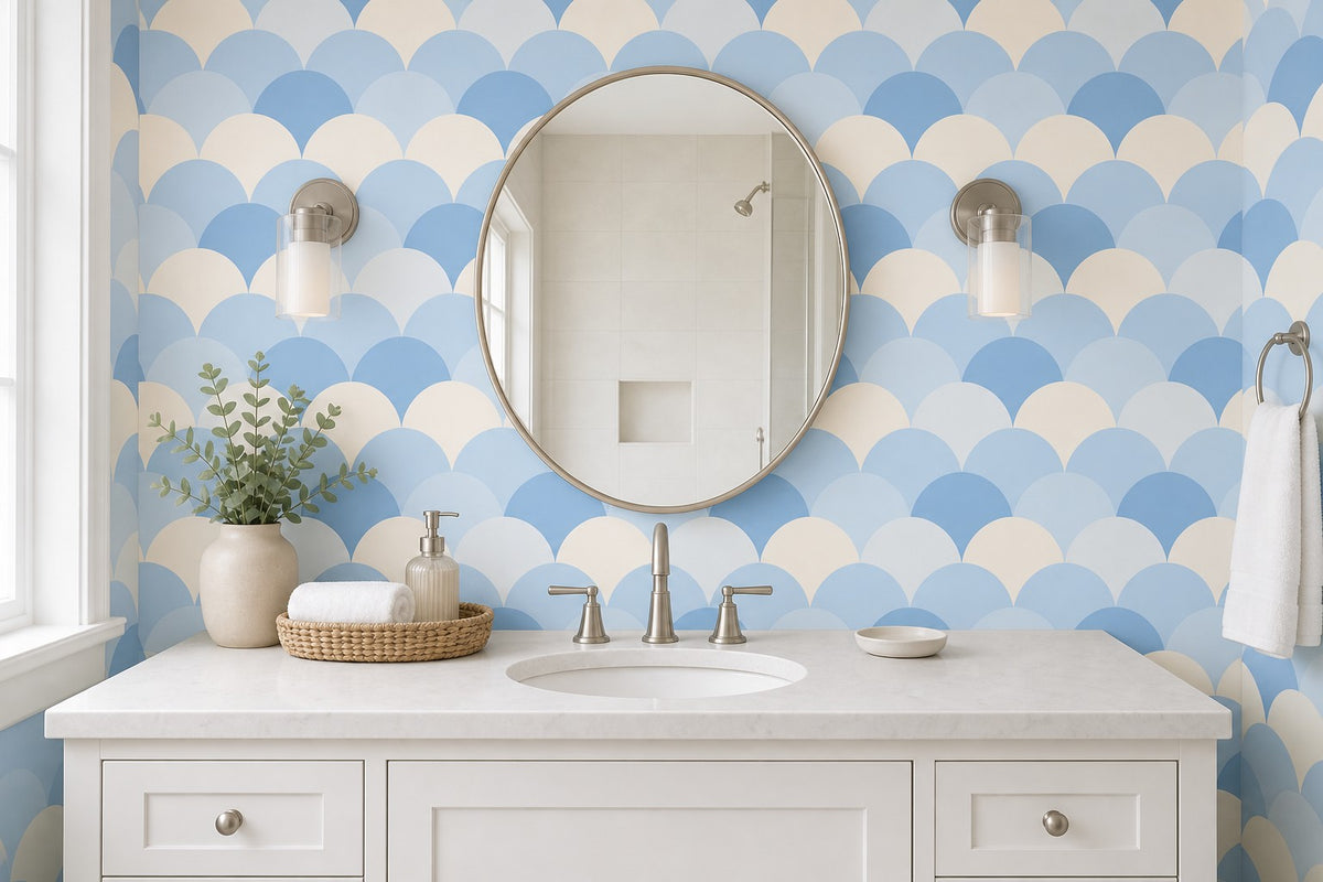 Blue Design Wallpaper Mural product view