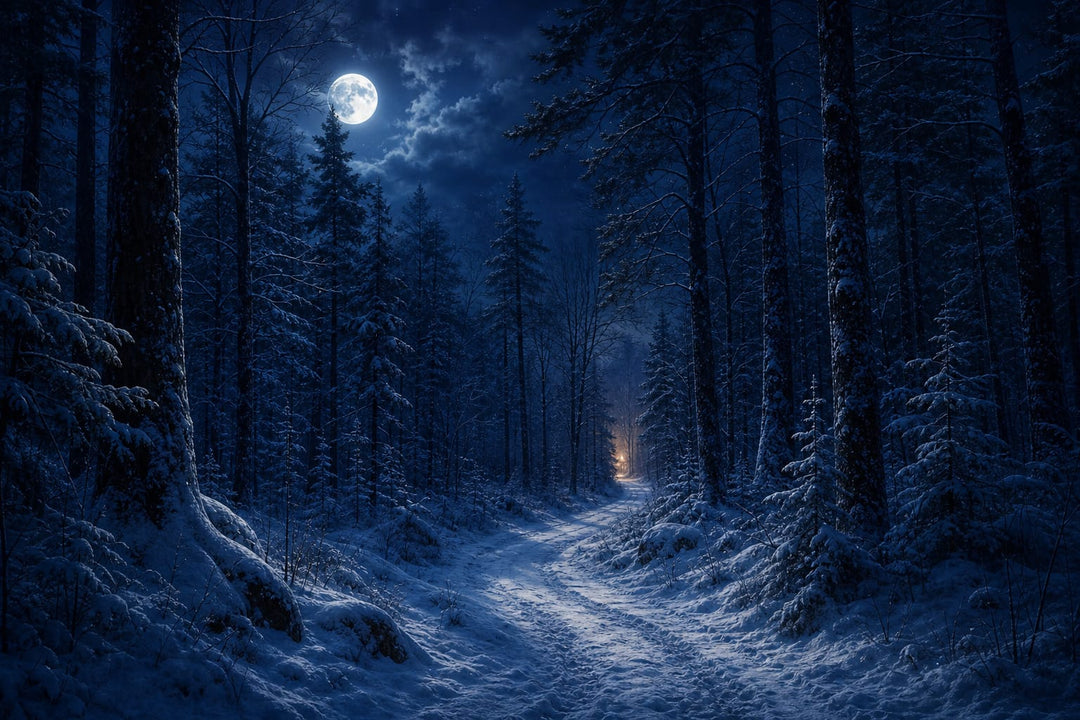 Blue Snow Wallpaper Mural product view