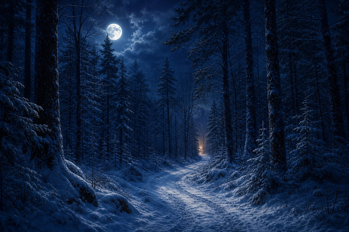 Blue Snow Wallpaper Mural product view