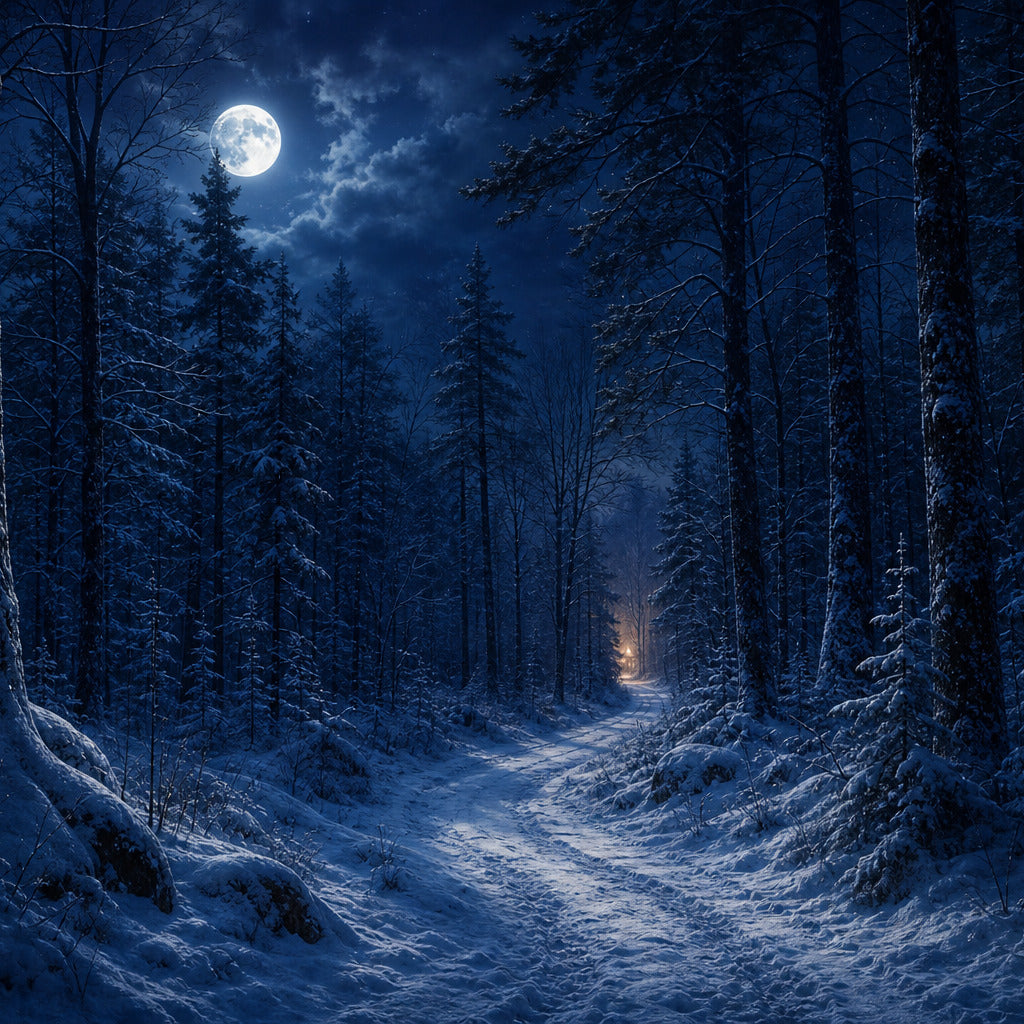 Blue Snow Wallpaper Mural product view