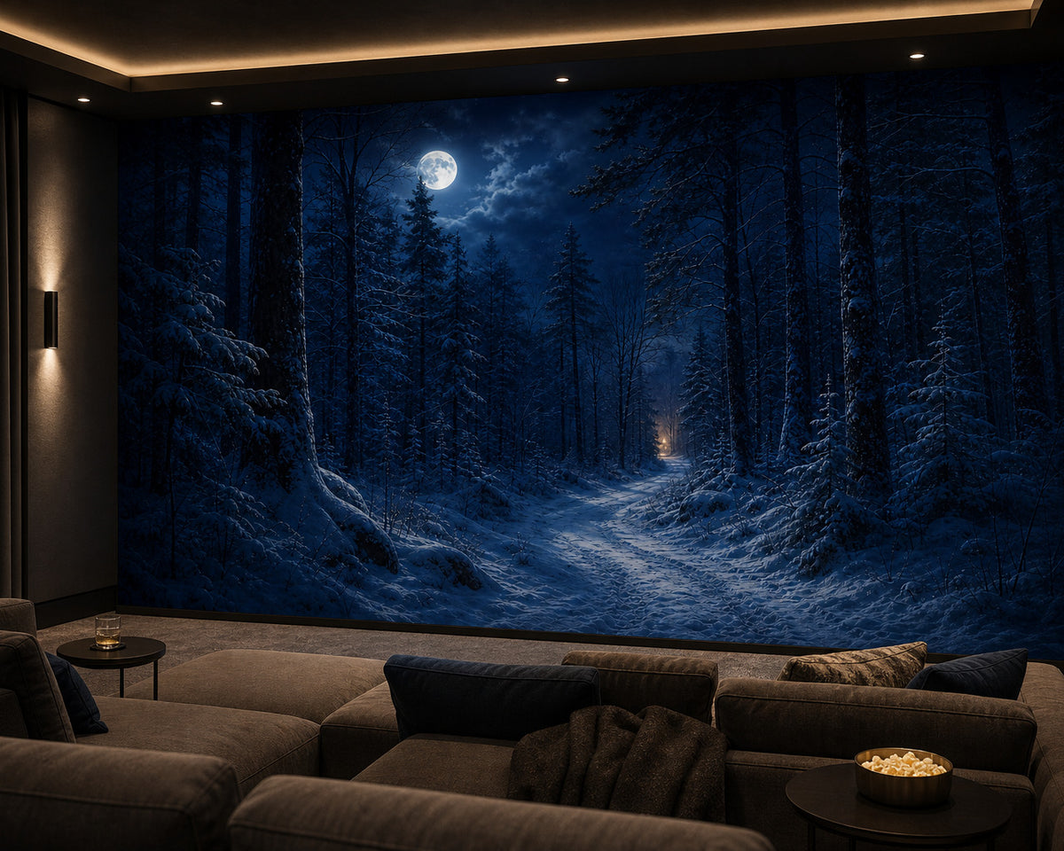 Blue Snow Wallpaper Mural product view