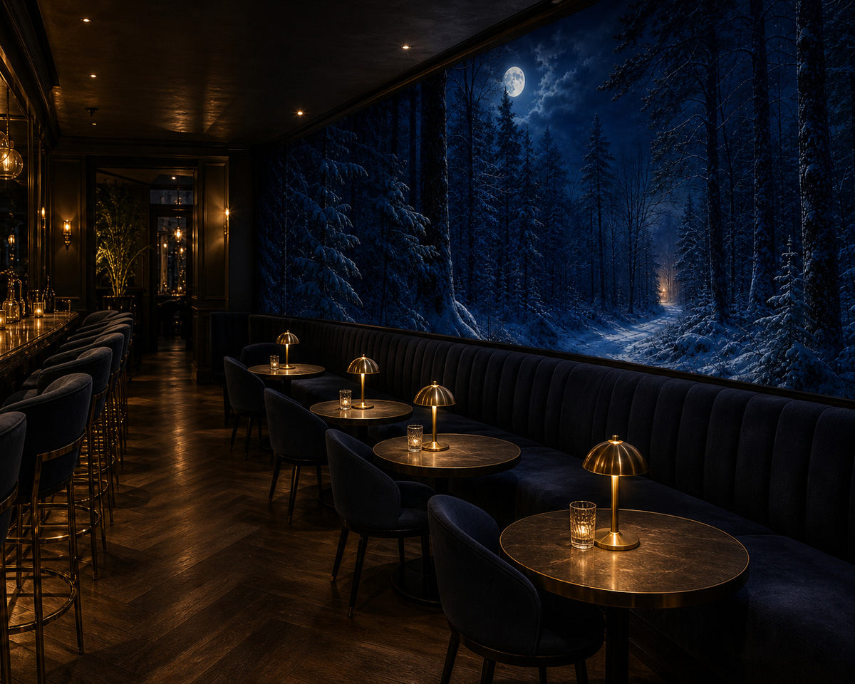 Blue Snow Wallpaper Mural product view