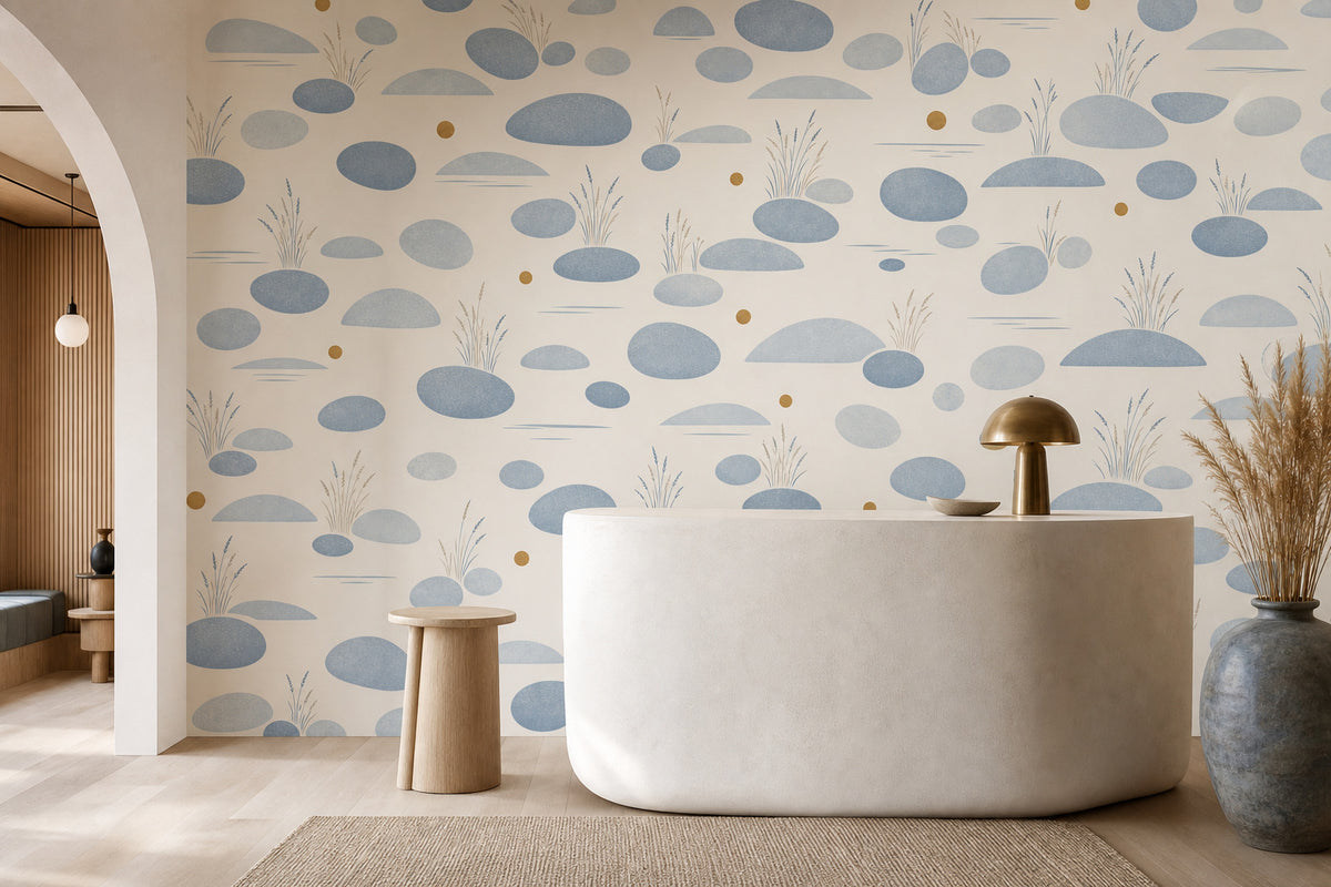 Blue Stone Wallpaper Mural product view