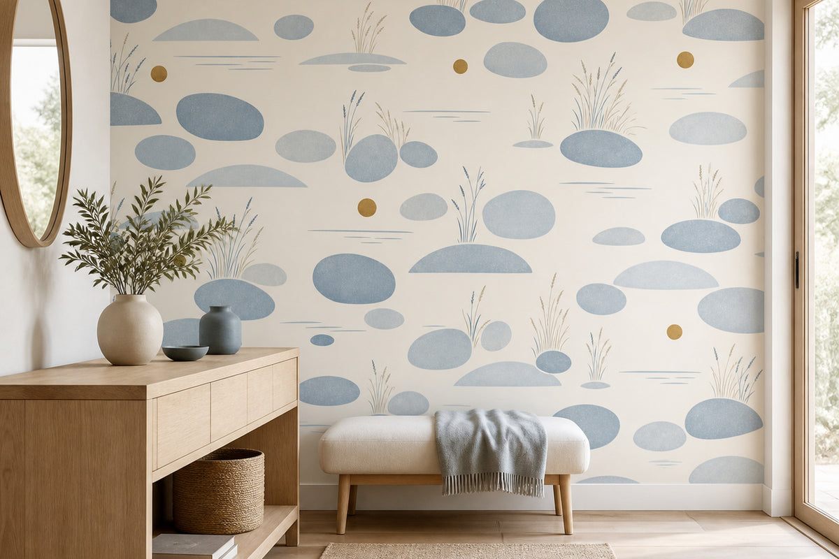 Blue Stone Wallpaper Mural product view