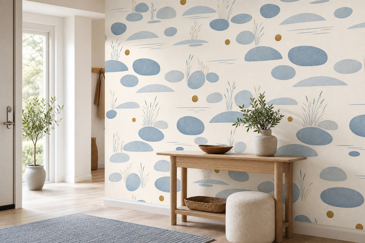 Blue Stone Wallpaper Mural product view