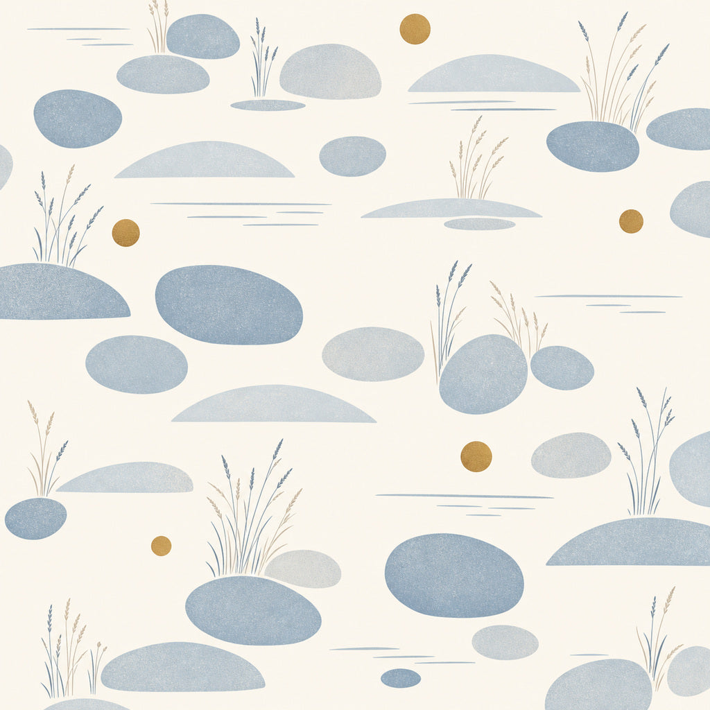 Blue Stone Wallpaper Mural product view
