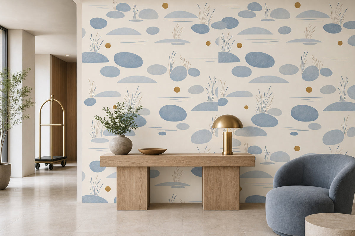 Blue Stone Wallpaper Mural product view