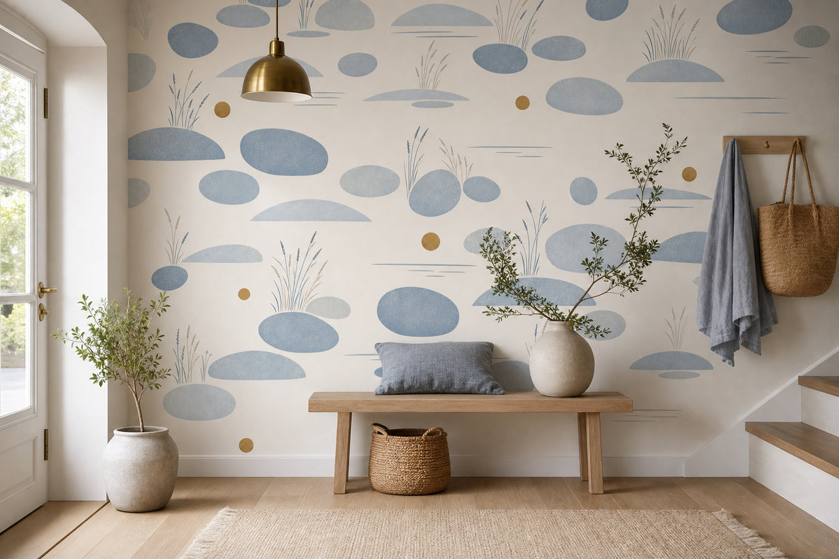 Blue Stone Wallpaper Mural product view