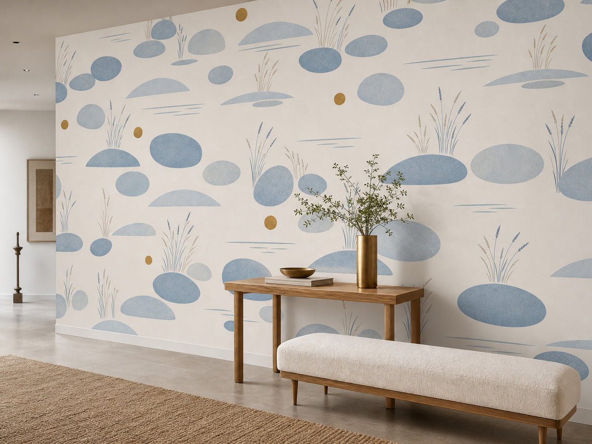 Blue Stone Wallpaper Mural product view