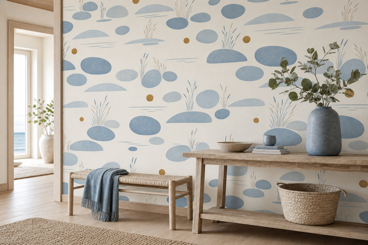 Blue Stone Wallpaper Mural product view