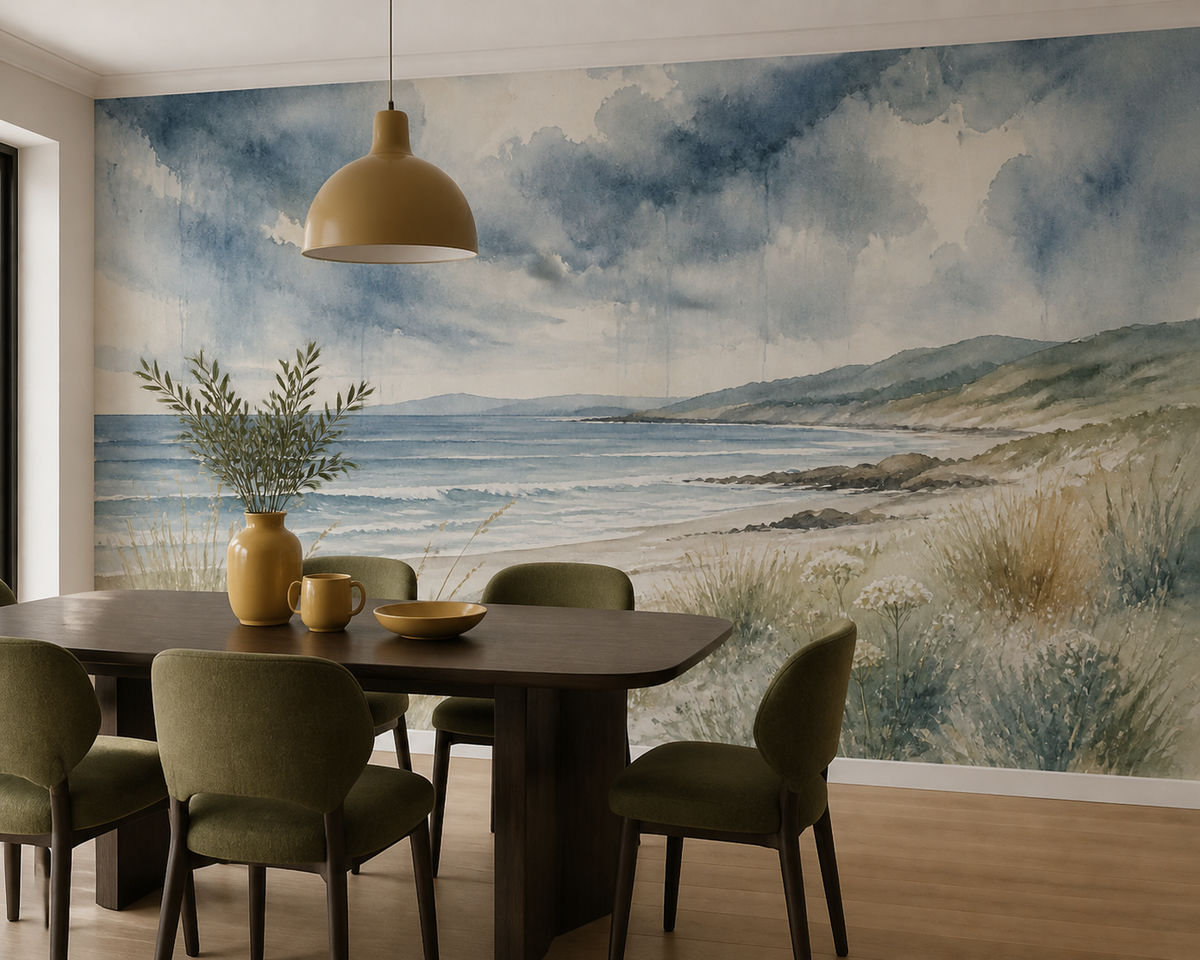Blue Stormy Wallpaper Mural product view