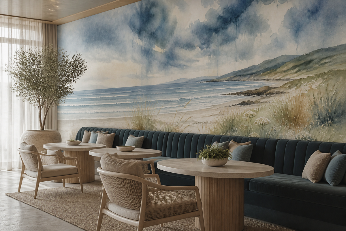 Blue Stormy Wallpaper Mural product view
