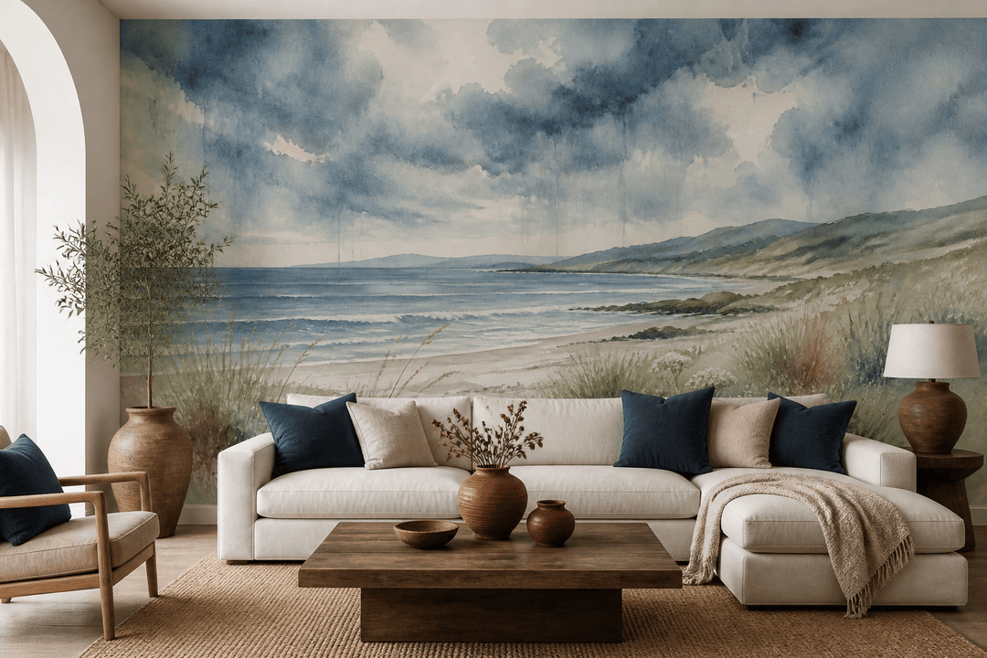 Blue Stormy Wallpaper Mural product view